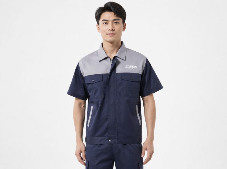 赤峰企业纯棉涤棉工作服套装